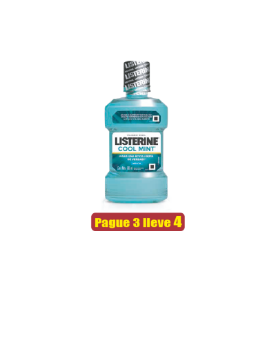 LISTERINE COOL MINT 180ML PAGUE 3 LLEVE 4