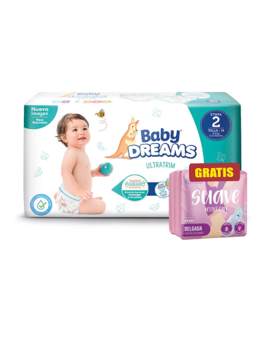 PAÑAL BABY DREAMS M (ETAPA 2X30) GTS TOA DELGADA