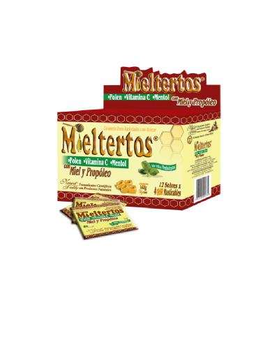 MIELTERTOS PASTILLAS MASTICABLES X 12 SOBRES