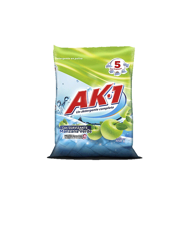 Detergente En Polvo AK-1 Manzana 450 g